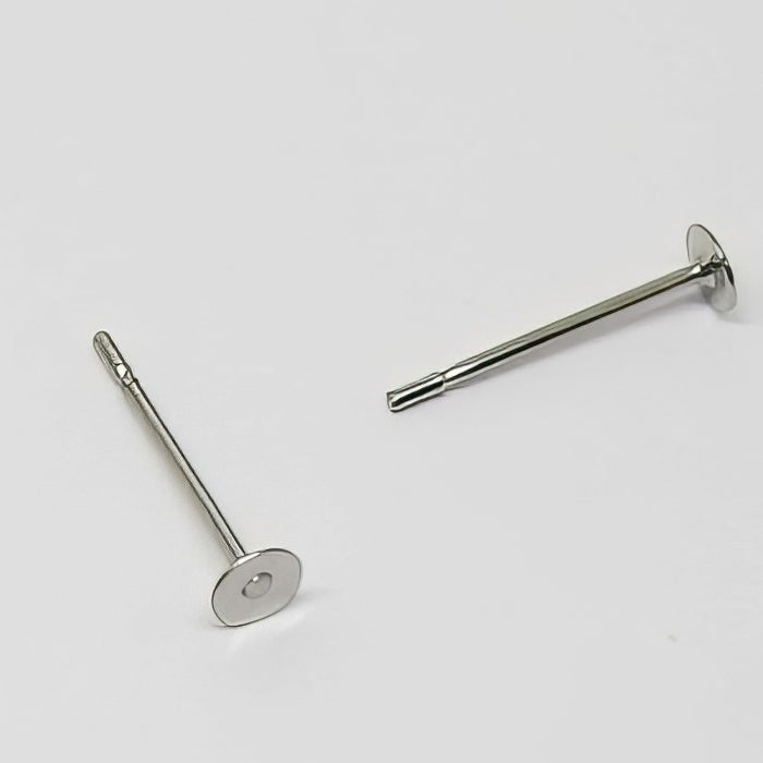Ohrstecker Chirurgenstahl m. Platte 3mm 10 Stk.