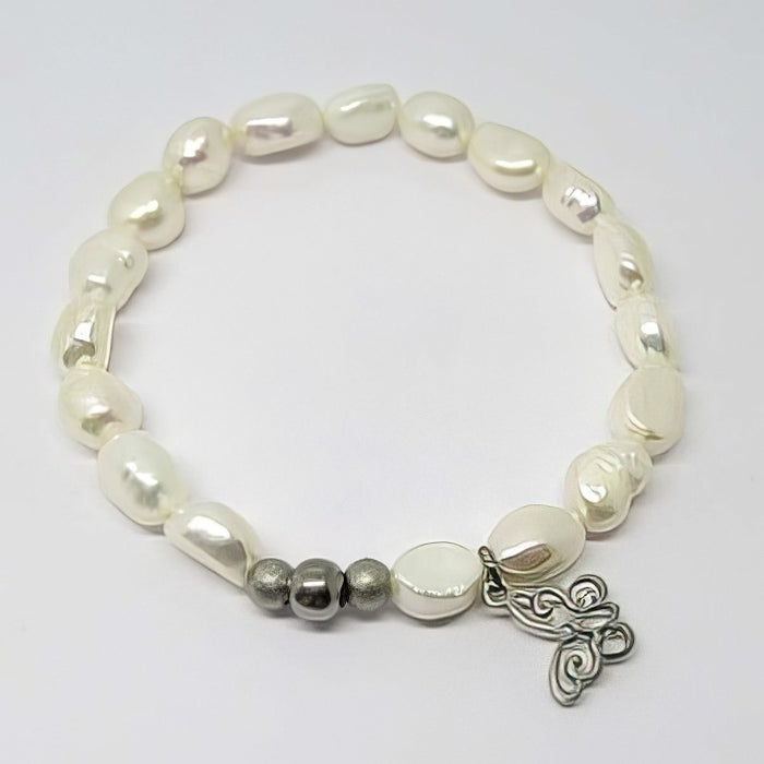 Armband Süsswasserperlen Es mit Schmetterling