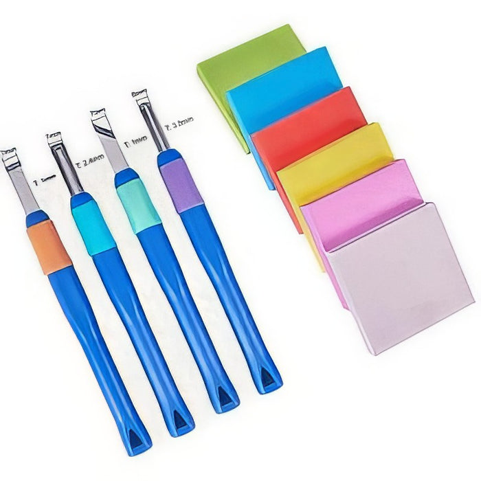 Set Schnitzplattten Quadratisch + Schnitzwerkzeug Set
