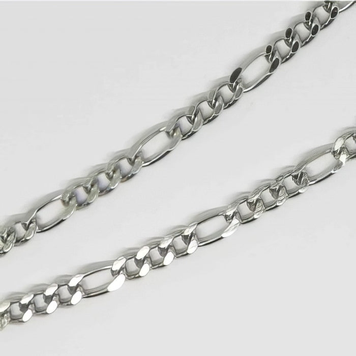 Figarokette 3.5x2mm breit Edelstahl 1m
