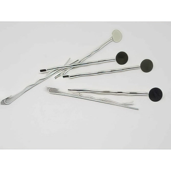 Haarsspange silberf.60mm  mit Cabochon Platte 8mm 10stk.