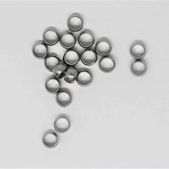 Quetschperlen Edelstahl 3x2mm 50 Stück