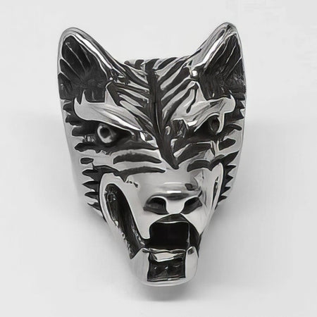 Perle Wolf 3D Form 14x12mm Edelstahl