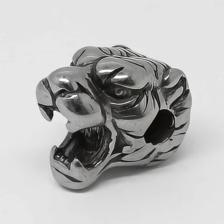 Perle Tiger 3D Form 8x11mm Edelstahl – Bild 2