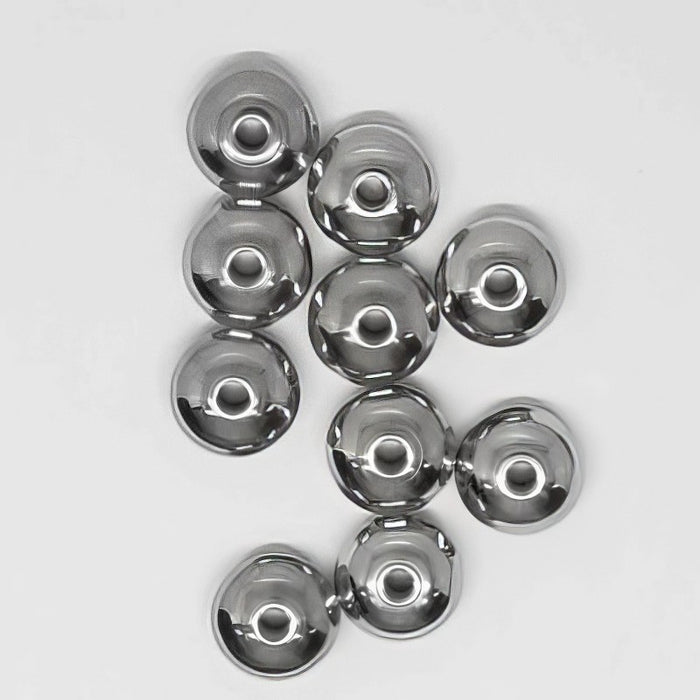Metallperlen Edelstahl rondelle 8x4mm 1Stk