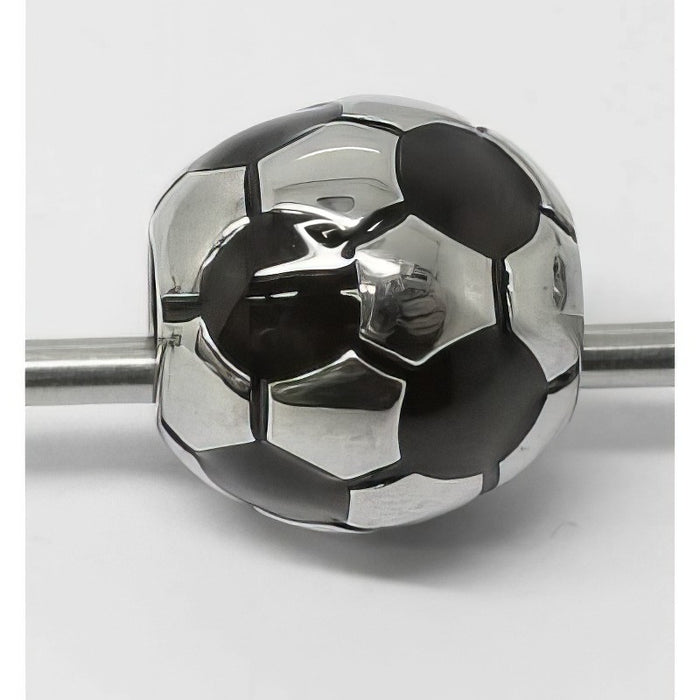 Edelstahlperle Fussball 1 Stück