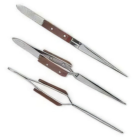 Pinzette, Stahl und Faser, braun 16.5cm