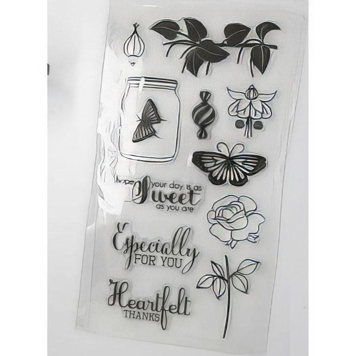Strukturplatte Silikon Rose für Artclay u.Stempel