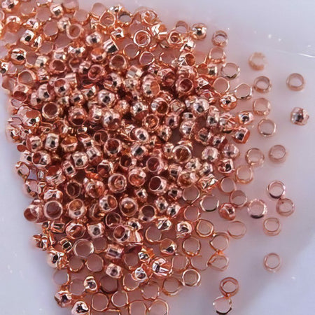 Quetschperlen rosegoldf. 2mm 100 Stück