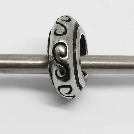 Metallperlen Edelstahl "S" 8.5x3.5mm 1Stk