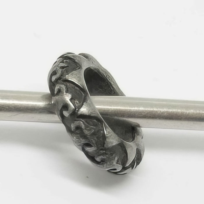 Metallperlen Edelstahl "greek" 9x2.5mm 1Stk