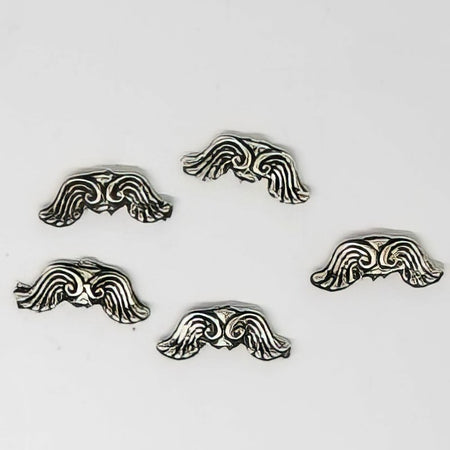Engelflügel platinfarben 19x7.4mm 5Stk. Limited Edition