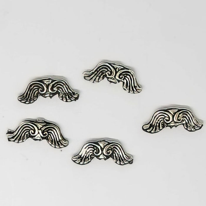 Engelflügel platinfarben 19x7.4mm 5Stk. Limited Edition