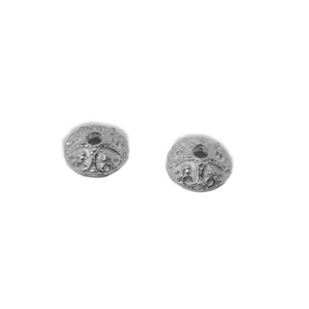 Perlenkappe Herz 9.5mm 925 silber 2 Stück