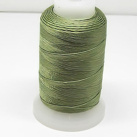 Perlenfaden zum knüpfen 0.38mm grün #F SEIDE 128m