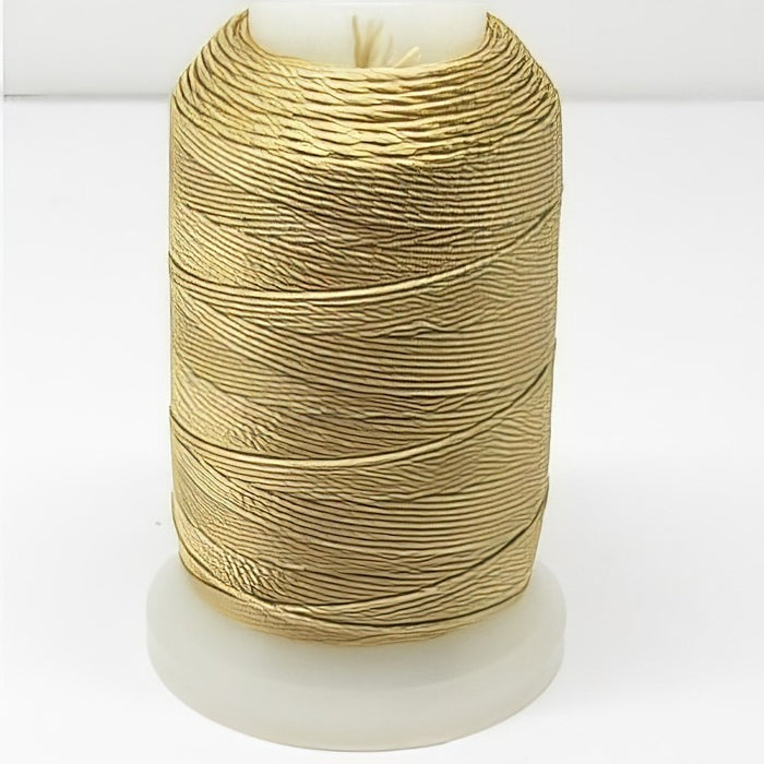 Perlenfaden zum knüpfen 0.38mm gold #F SEIDE 128m
