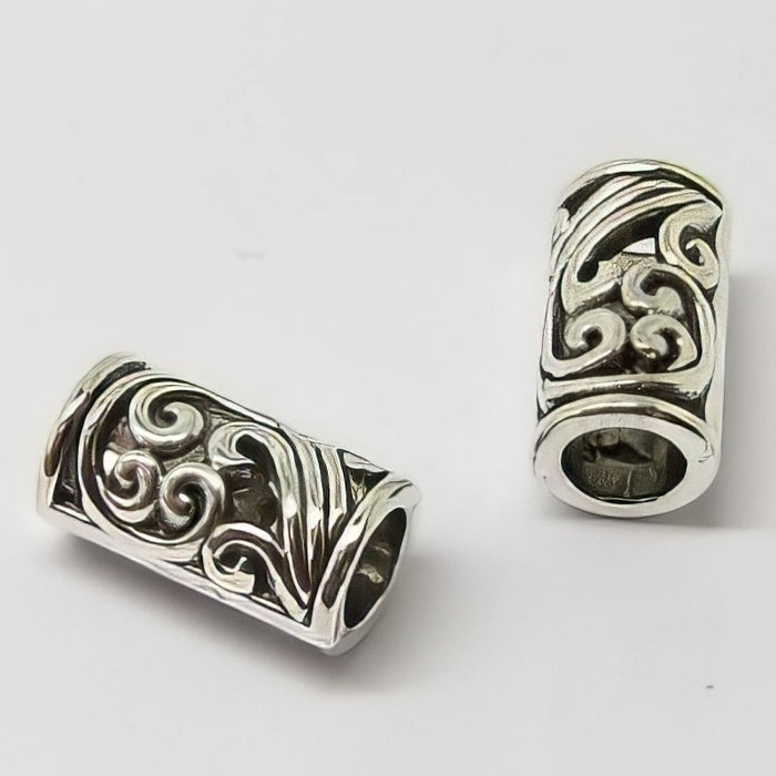 Röhliperle Metall Florentina 8.7x4.8mm 10Stk.