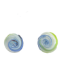 Ohrstecker Chirurgenstahl grün blau swirl handgemacht – Bild 2
