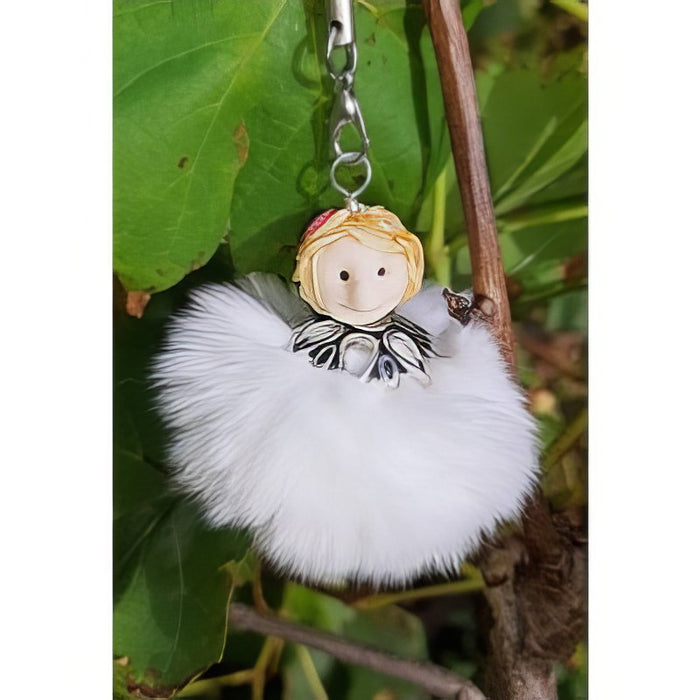 Pompon Mädchen weiss
