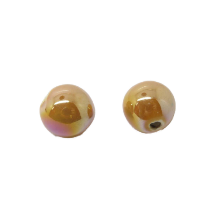 Keramikperle gold 16mm 1 Stück
