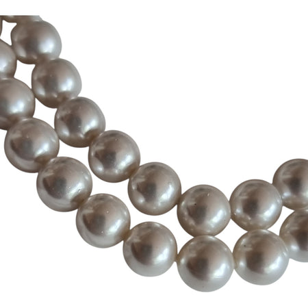 Muschelkern Perle weiss 6mm 1 Strang – Bild 2