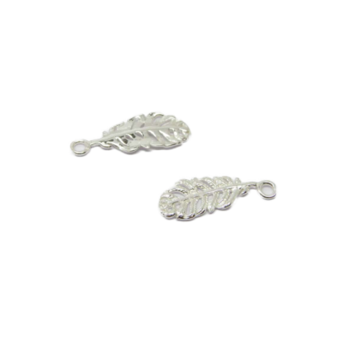 Anhänger Feder klein 925 17x6mm silber 2 Stück