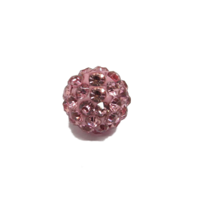 Perle Polymer mit Strass rosa 8mm