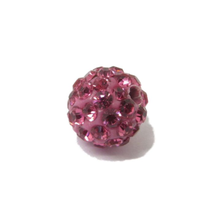 Perle Polymer mit Strass pink 8mm