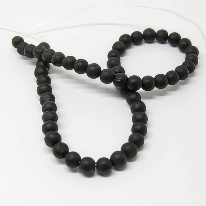 Onyx 4mm matt  1/2 Strang Perlen