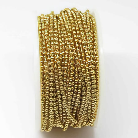 Kugelkette 1.5mm Edelstahl goldfarben pro 10cm