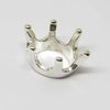 Edelstein Kronen Fassung oval 8x6mm 925 Sterling Silver