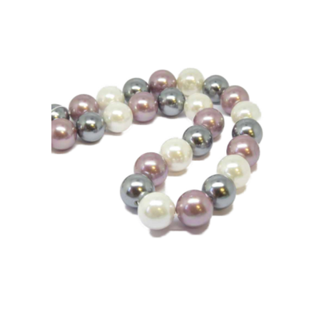 Muschelkern Perle lilac mix 14mm 1 Strang
