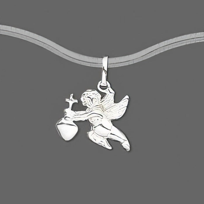 Anhänger Engel 925 silber mit Herz 17x17mm 1 Stück