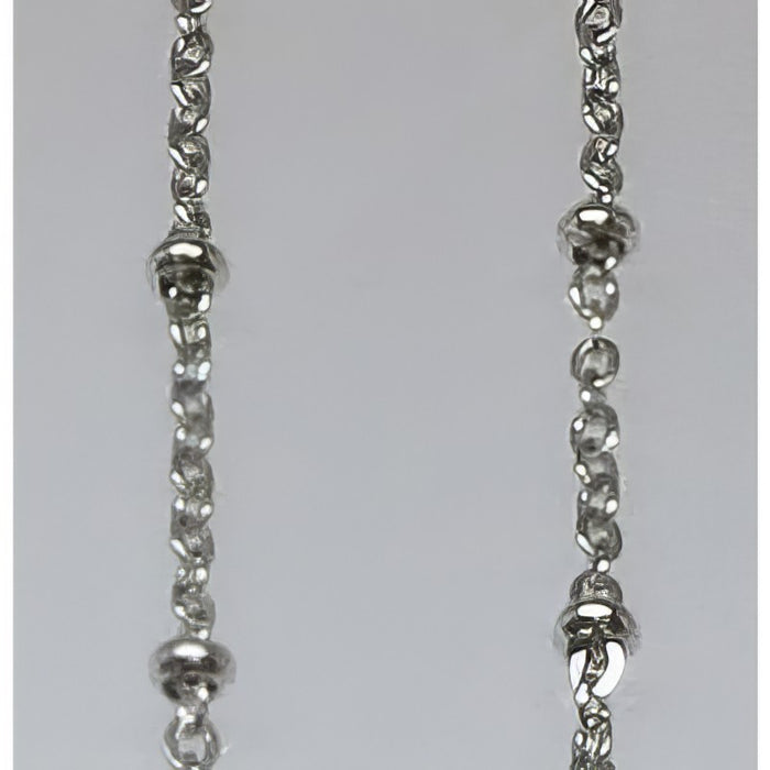Edelstahl Collier mit 3mm Perlen 78cm 1 Stück – Bild 2