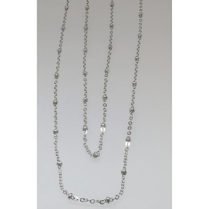 Edelstahl Collier mit 3mm Perlen 78cm 1 Stück – Bild 3