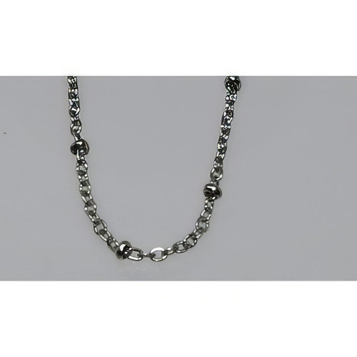 Edelstahlstahl Collier mit 2mm Perlen 45cm 1 Stück – Bild 2