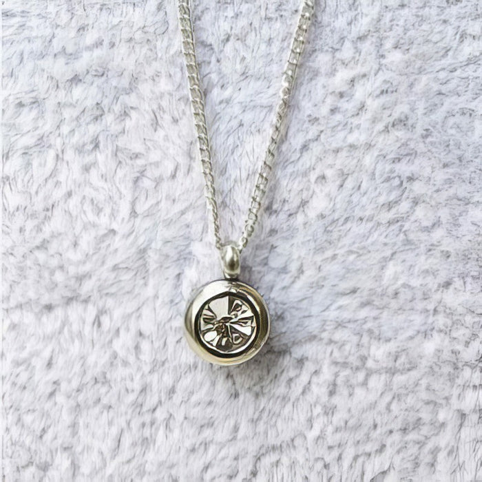 Edelstahl Collier mit 6.5mm Strassanhänger 41cm 1 Stück