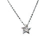 Edelstahl Collier mit 8mm Stern Zirkon 45.5cm 1 Stück – Bild 2