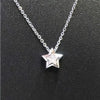 Edelstahl Collier mit 8mm Stern Zirkon 45.5cm 1 Stück