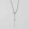 Edelstahl Collier mit Stab 30x2mm/Zirkon 2mm L45cm 1 Stück
