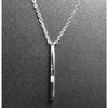 Edelstahl Collier mit Stab 30x2mm/Zirkon 2mm L45cm 1 Stück – Bild 2