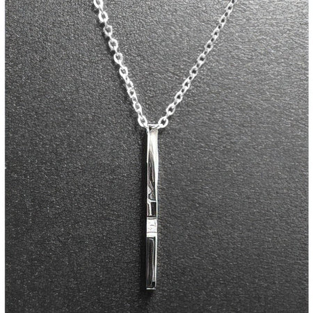 Edelstahl Collier mit Stab 30x2mm/Zirkon 2mm L45cm 1 Stück – Bild 2