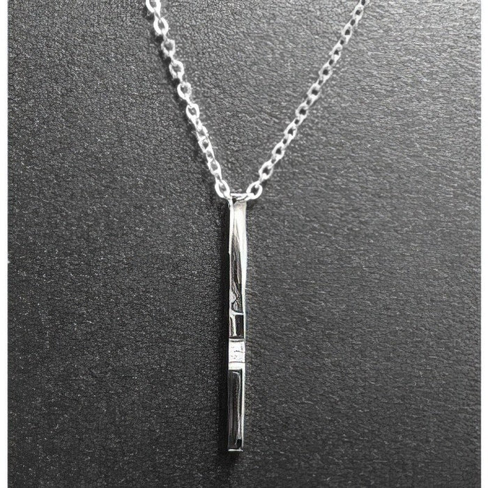 Edelstahl Collier mit Stab 30x2mm/Zirkon 2mm L45cm 1 Stück – Bild 2