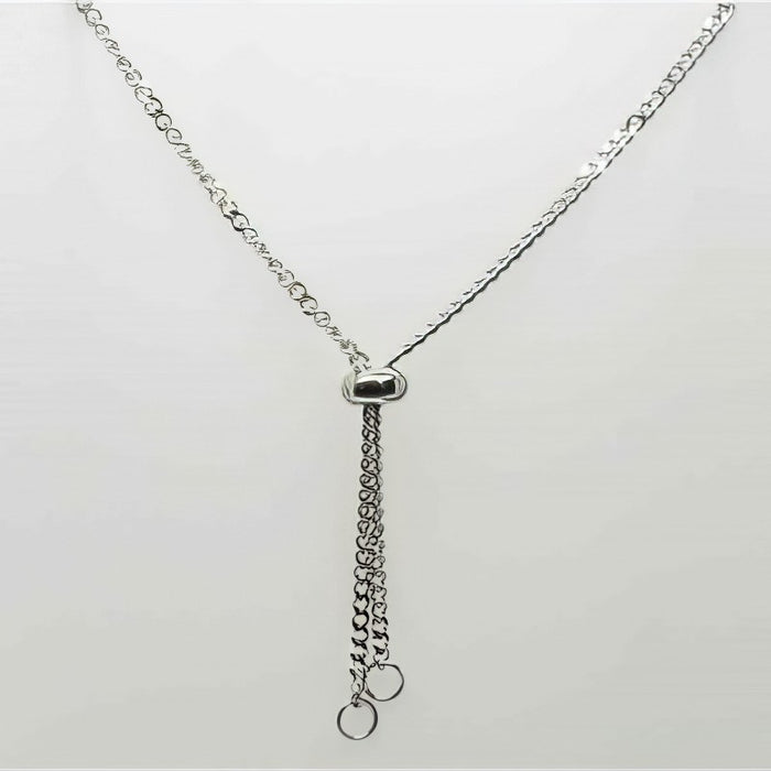 Edelstahl Collier verstellbar 76cm 1 Stück – Bild 2