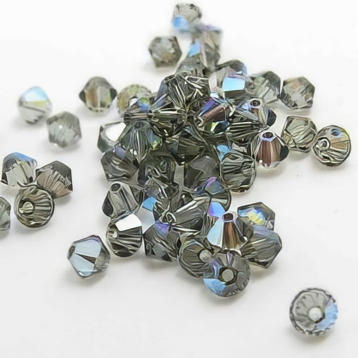 Swarovski Xilion 5328 Bicone bl. diamond Simmer 4mm 48 Stück