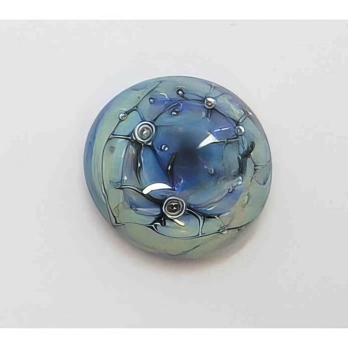 Ringtop Glasperle 22mm blau shimmer Toppreis Online