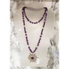 Kette 90cm Amethyst mit handgefertigtem Anhänger 925