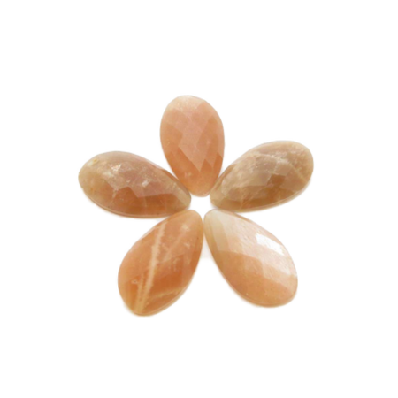 Cabochon Sunstone facettiert Tropfen 28.5x16mm 1 Stk.(N)
