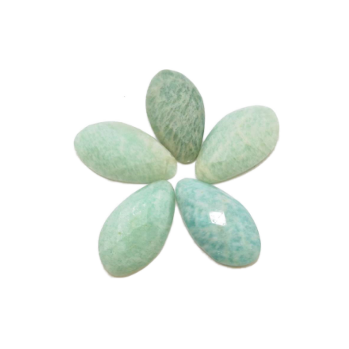 Cabochon Amazonith facettiert Tropfen 28.5x16mm 1 Stk.(N)