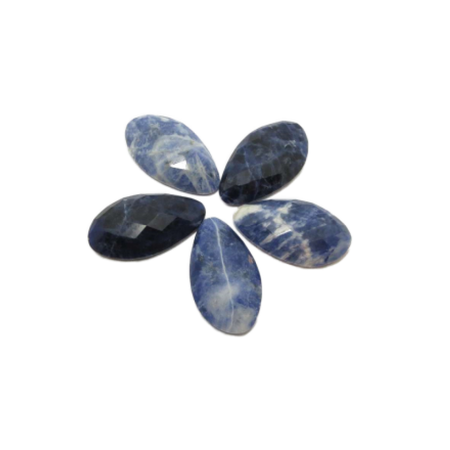 Cabochon Sodalith facettiert Tropfen 28.5x16mm 1 Stk.(N)